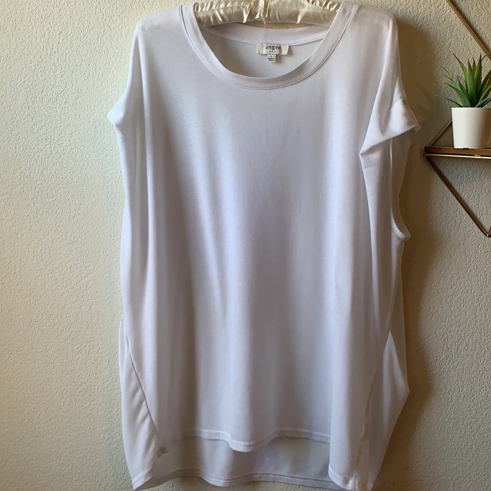 White Dolman Top | Sz L